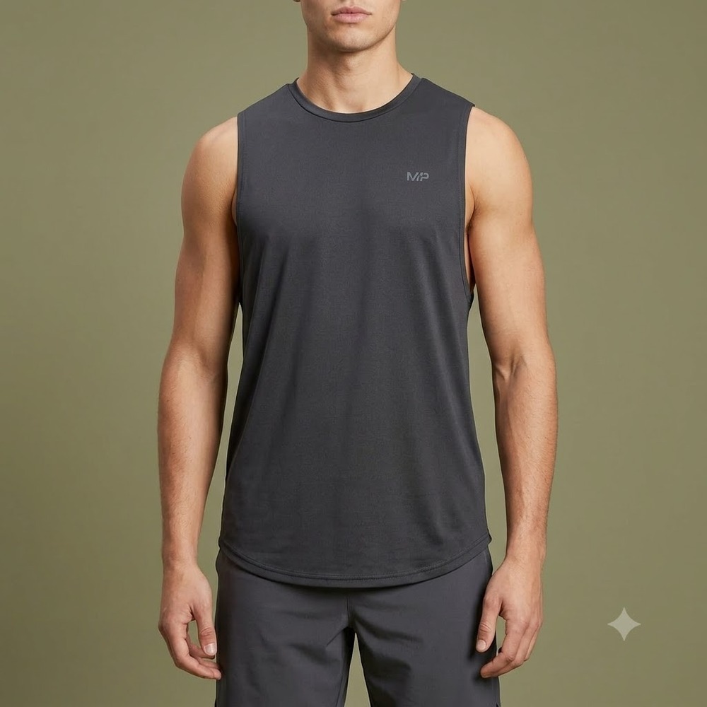 MyProtein‎ MP Tank Top Men's XL Black Sleeveless Athletic Training Shirt